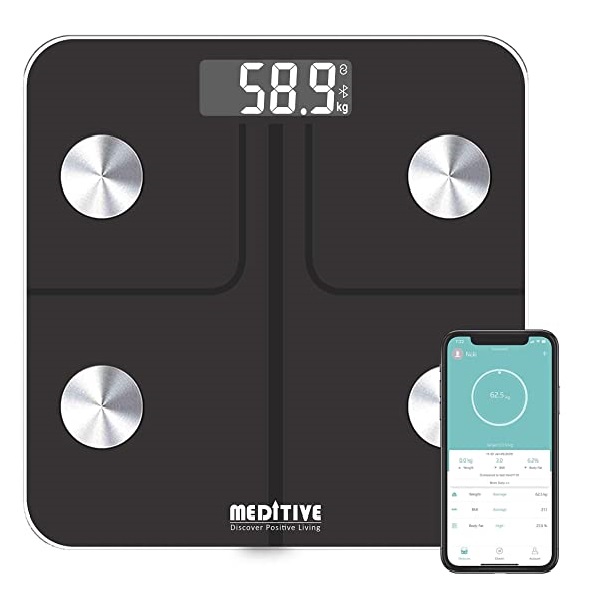 bluetooth connected BMI and weighing scale