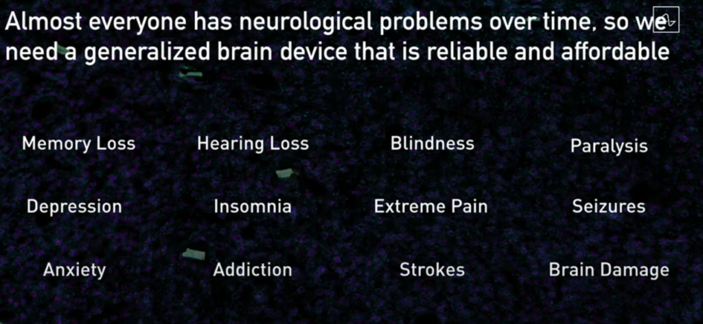 Image shows the types of brain damages the Neuralink can solve