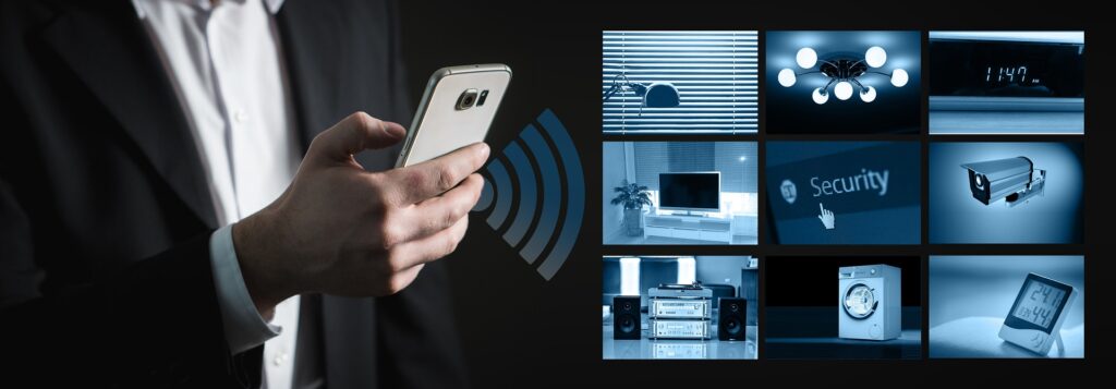 Image shows IoT connected to home devices